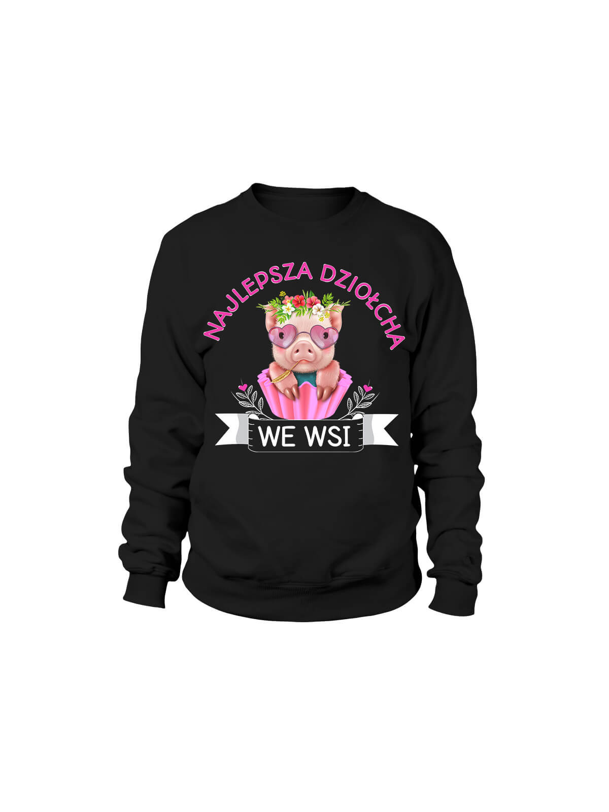 Bluza Damska Najlepsza Dziołcha We Wsi - Śmieszne T-Shirty z Nadrukami ?