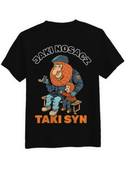Koszulka Koszulka Męska Jaki Nosacz Taki Syn Czarna - Śmieszne T-Shirty z Nadrukami ?