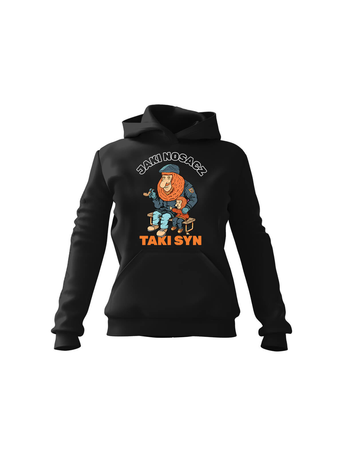 Bluza Męska z kapturem Jaki Nosacz Taki Syn Czarna - Śmieszne gadżety z Nadrukami ?