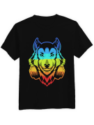 Koszulka Koszulka Męska DJ Wilk Czarna - Śmieszne T-Shirty z Nadrukami ?