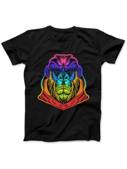 Koszulka Koszulka Damska Goryl Czarna - Śmieszne T-Shirty z Nadrukami ?