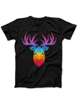 Koszulka Koszulka Damska Jeleń Czarna - Śmieszne T-Shirty z Nadrukami ?