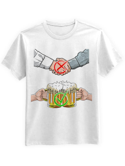 Koszulka Koszulka Męska Instrukcja Witania się Biała - Śmieszne T-Shirty z Nadrukami ?