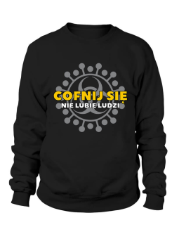 Bluza Męska Cofnij się Czarna - Śmieszne T-Shirty z Nadrukami ?
