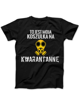 Koszulka Koszulka Damska Koszulka na kwarantannę Czarna - Śmieszne T-Shirty z Nadrukami ?