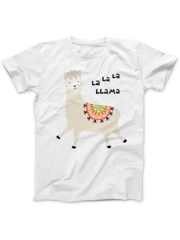 Koszulka Koszulka Damska La La La Llama Biała - Śmieszne T-Shirty z Nadrukami ?