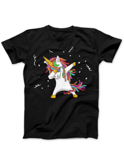 Koszulka Koszulka Damska Jednorożec DAB Czarna - Śmieszne T-Shirty z Nadrukami ?