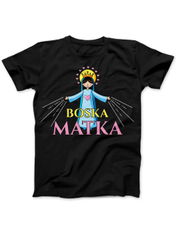 Koszulka Koszulka Damska Boska Matka Czarna - Śmieszne T-Shirty z Nadrukami ?