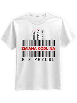Koszulka Koszulka Męska Urodzinowa Zmiana Kodu [WPISZ CYFRĘ] - Śmieszne T-Shirty z Nadrukami ?
