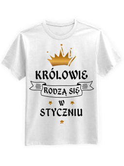 Koszulka Koszulka Męska Urodzeni Królowie [WYBIERZ MIESIĄC] - Śmieszne T-Shirty z Nadrukami ?