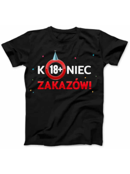 Koszulka Koszulka Damska Koniec Zakazów Czarna - Śmieszne T-Shirty z Nadrukami ?
