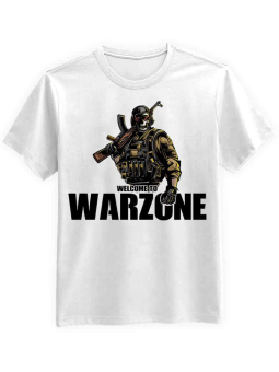 Koszulka Koszulka Męska CoD Warzone Biała - Śmieszne T-Shirty z Nadrukami ?