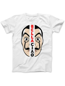 Koszulka Koszulka Damska Dom z Papieru Bella Ciao Biała - Śmieszne T-Shirty z Nadrukami ?