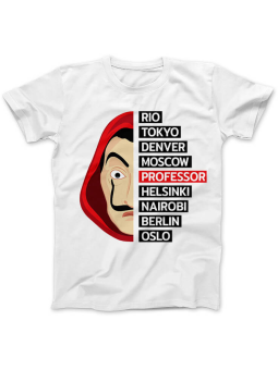 Koszulka Koszulka Damska Dom z Papieru Team Biała - Śmieszne T-Shirty z Nadrukami ?