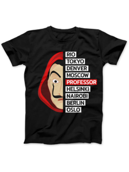 Koszulka Koszulka Damska Dom z Papieru Team Czarna - Śmieszne T-Shirty z Nadrukami ?