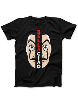 Koszulka Koszulka Damska Dom z Papieru Bella Ciao Czarna - Śmieszne T-Shirty z Nadrukami ?