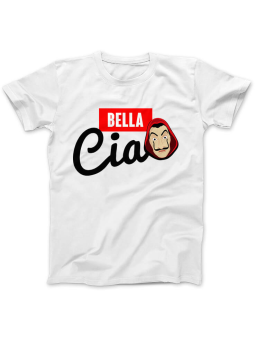 Koszulka Koszulka Damska Dom z Papieru Bella Ciao Heist Biała - Śmieszne T-Shirty z Nadrukami ?