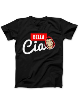 Koszulka Koszulka Damska Dom z Papieru Bella Ciao Heist Czarna - Śmieszne T-Shirty z Nadrukami ?