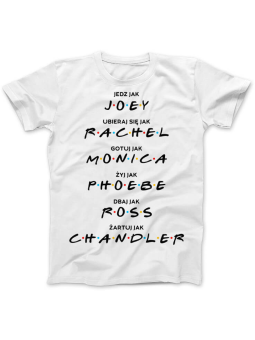 Koszulka Koszulka Damska Jak Przyjaciele Biała - Śmieszne T-Shirty z Nadrukami ?