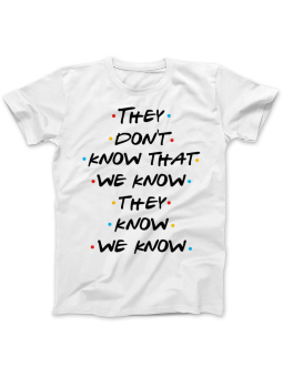 Koszulka Koszulka Damska They Don't Know That We Know Biała - Śmieszne T-Shirty z Nadrukami ?