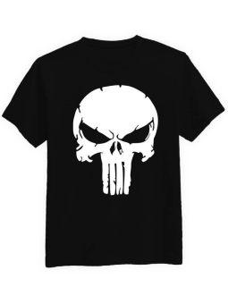 Koszulka Koszulka Męska Punisher Skull Czarna - Śmieszne T-Shirty z Nadrukami ?