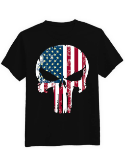Koszulka Koszulka Męska Punisher America Czarna - Śmieszne T-Shirty z Nadrukami ?