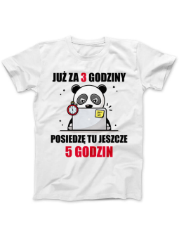 Koszulka Koszulka Damska Już za 3 godziny Biała - Śmieszne T-Shirty z Nadrukami ?