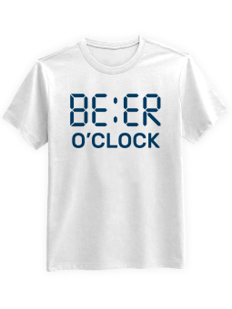 Koszulka Koszulka Męska Beer Time Biała - Śmieszne T-Shirty z Nadrukami ?