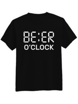 Koszulka Koszulka Męska Beer Time Czarna - Śmieszne T-Shirty z Nadrukami ?