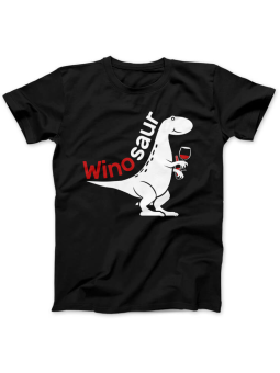 Koszulka Koszulka Damska Winosaur Czarna - Śmieszne T-Shirty z Nadrukami ?