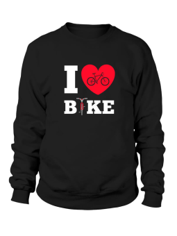 Bluza Męska I Love Bike Czarna - Śmieszne T-Shirty z Nadrukami ?