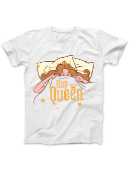Koszulka Koszulka Damska Nap Queen Biała - Śmieszne T-Shirty z Nadrukami ?