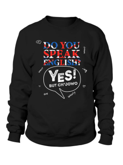Bluza Damska Do You Speak English Czarna - Śmieszne T-Shirty z Nadrukami ?