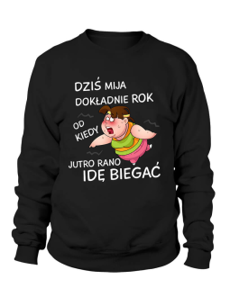 Bluza Damska Rok od Jutro Rano Idę Biegać - Śmieszne T-Shirty z Nadrukami ?