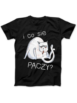 Koszulka Koszulka Damska Co Sie Paczy Czarna - Śmieszne T-Shirty z Nadrukami ?