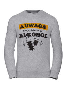 Bluza Męska Zawieram Alkohol - Śmieszne T-Shirty z Nadrukami ?