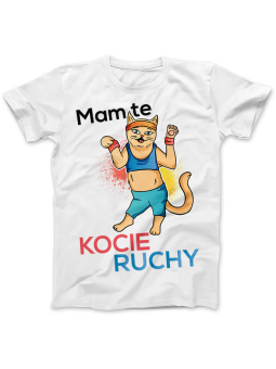 Koszulka Koszulka Damska Mam te kocie ruchy Biała - Śmieszne T-Shirty z Nadrukami ?