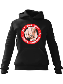 Bluza Męska z kapturem Dzisiaj stawiasz Ty Czarna - Śmieszne gadżety z Nadrukami ?