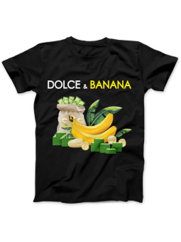 Koszulka Koszulka Damska Dolce & Banana Czarna - Śmieszne T-Shirty z Nadrukami ?