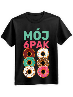 Koszulka Koszulka Męska Mój Sześciopak Czarna - Śmieszne T-Shirty z Nadrukami ?