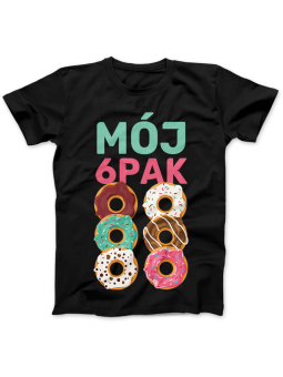 Koszulka Koszulka Damska Mój Sześciopak Czarna - Śmieszne T-Shirty z Nadrukami ?