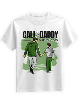 Koszulka Koszulka Męska Call of Daddy Biała - Śmieszne T-Shirty z Nadrukami ?