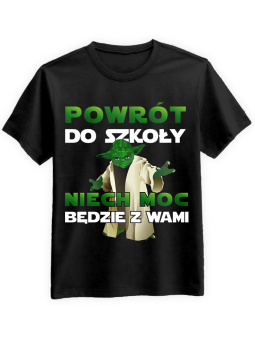 Koszulka Koszulka Męska Moc powrotu do szkoły Czarna - Śmieszne T-Shirty z Nadrukami ?
