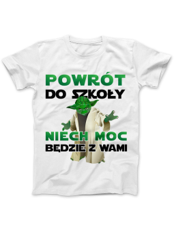 Koszulka Koszulka Damska Moc powrotu do szkoły Biała - Śmieszne T-Shirty z Nadrukami ?