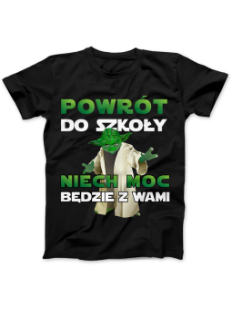 Koszulka Koszulka Damska Moc powrotu do szkoły Czarna - Śmieszne T-Shirty z Nadrukami ?