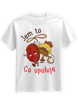 Koszulka Koszulka Męska Jem to co upoluję Biała - Śmieszne T-Shirty z Nadrukami ?