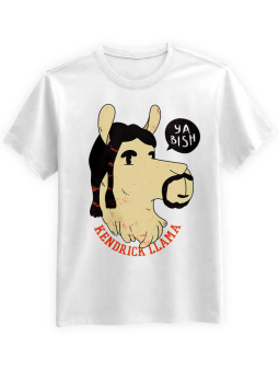 Koszulka Koszulka Męska Kendrick Llama Biała - Śmieszne T-Shirty z Nadrukami ?