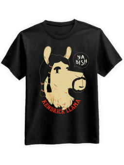 Koszulka Koszulka Męska Kendrick Llama Czarna - Śmieszne T-Shirty z Nadrukami ?