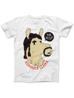 Koszulka Koszulka Damska Kendrick Llama Biała - Śmieszne T-Shirty z Nadrukami ?