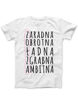 Koszulka Koszulka Damska Zołza Krzyżówka Biała - Śmieszne T-Shirty z Nadrukami ?